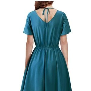 Regna X Boho Teal Chiffon Dress - Size XL